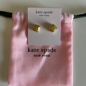 Kate Spade Gold Glitter Stud Earrings